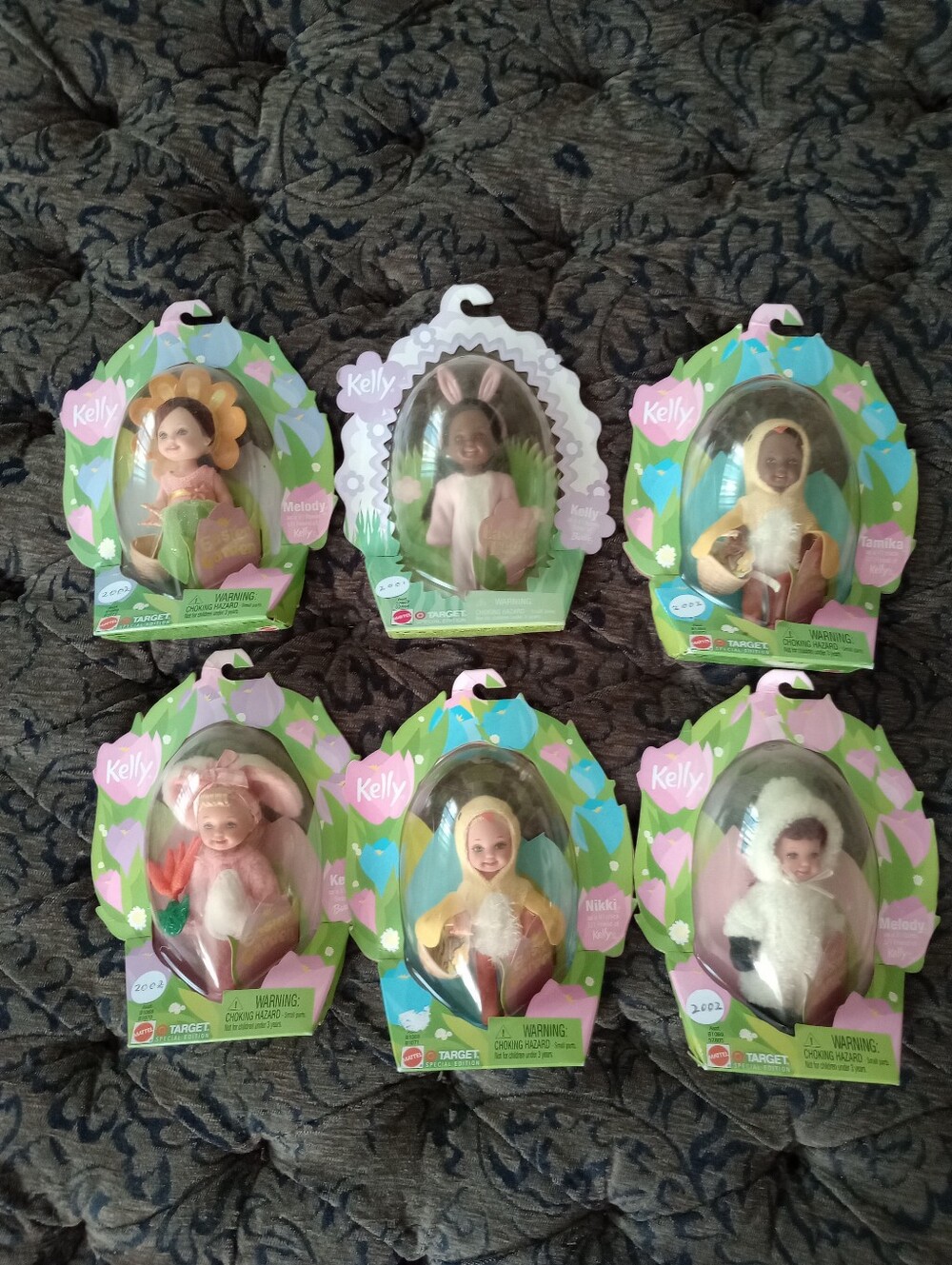 Lot Of 6 Easter Themed Barbie's Sister Kelly Dolls New In Packages